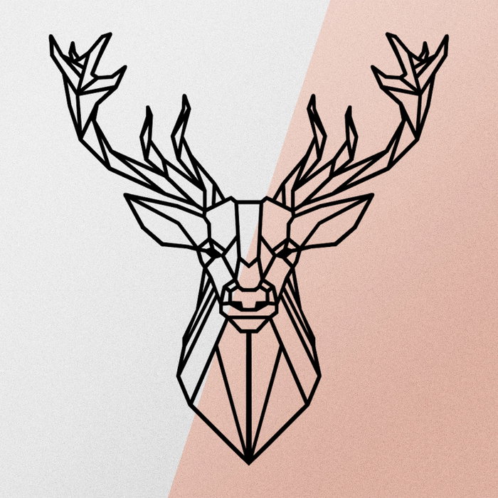 Wallity Deer Metal Decor 2 Negro Wallity Deer Metal Decor 2 Negro